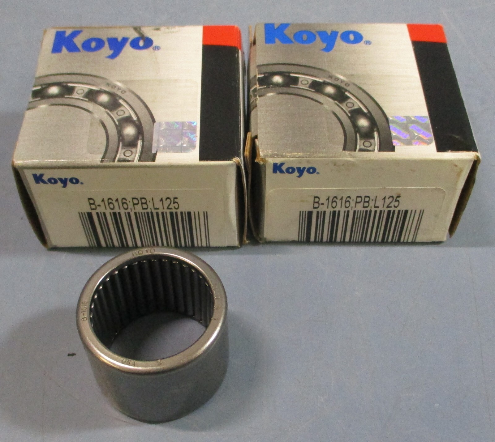 (Lot of 2) Koyo B-1616 PB L125 Needle Roller Bearing 1″ Bore, 1-1/4″ OD, 1″ W