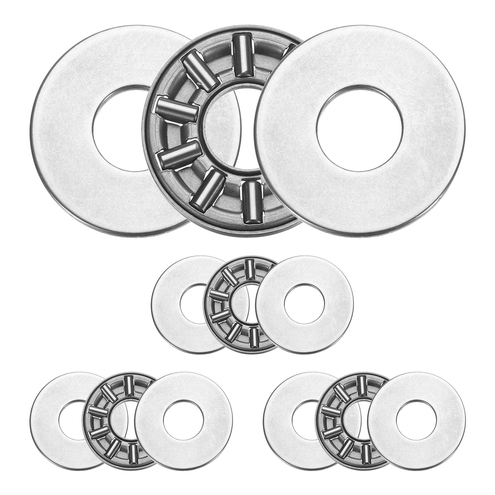 4 Sets AXK0821+2AS Thrust Needle Roller Bearings 8x21x4mm, P5 (ABEC 5)