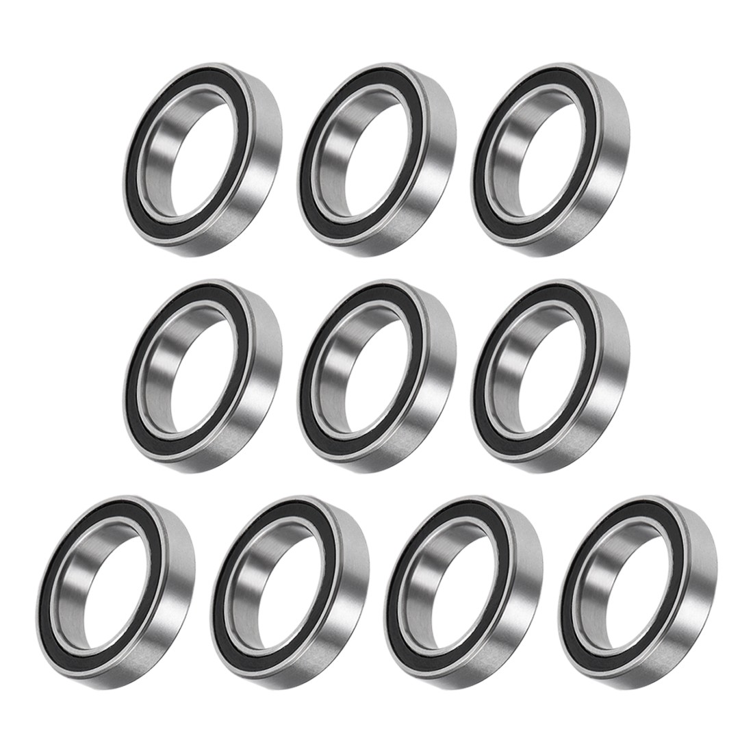 Bearings (6701-2RS, 12mmx18mmx4mm) 10Pcs, Chromium Steel Double Sealed