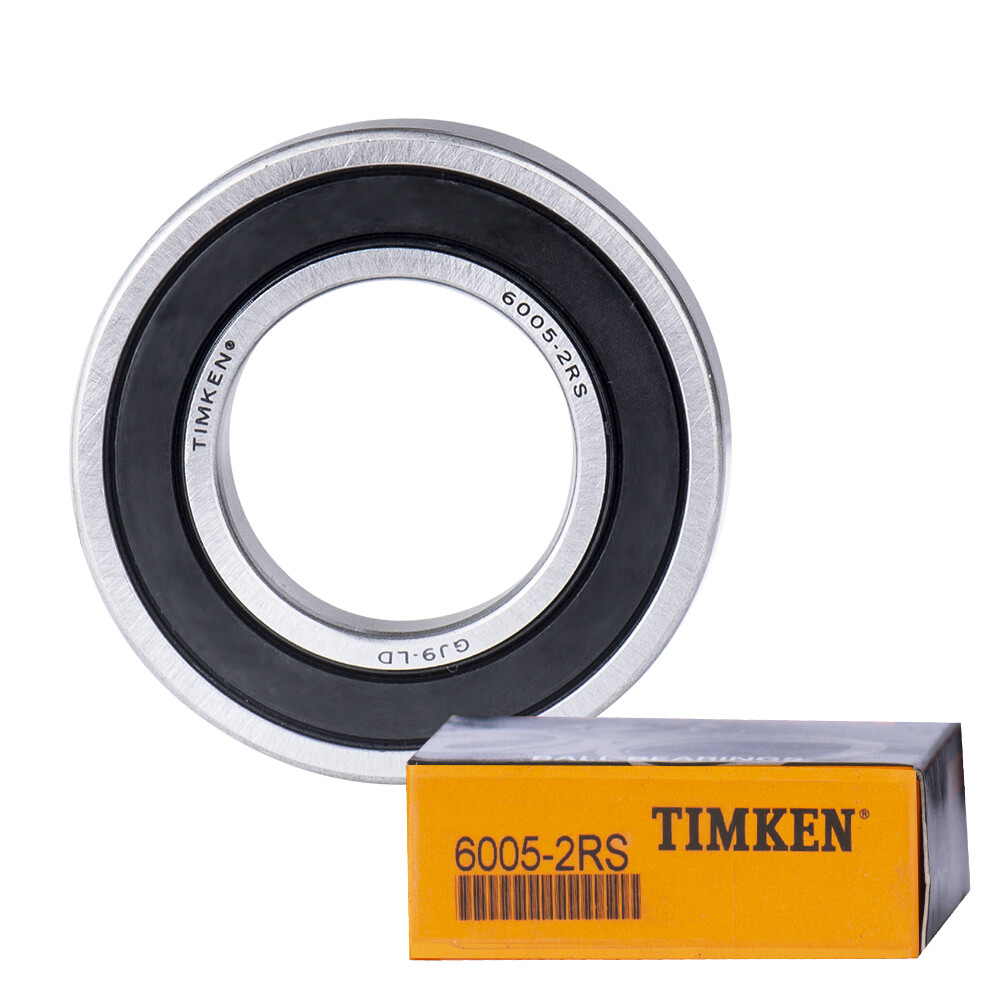 (2 PACK) TIMKEN 6005-2RS 25X47X12MM Double Rubber Seal Ball Bearings