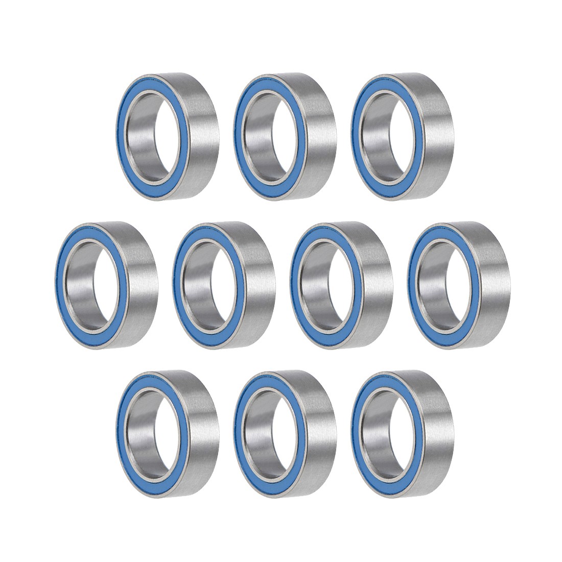 10pcs 8x12x3.5mm MR128-2RS Ball Bearing Z2 Double Sealed Chrome Steel Blue Seal