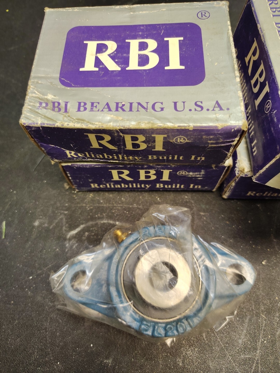 RBI RB TECH UCFL201-8 FLANGE MOUNT BEARING FL201 8 UC201-8 4 PACK QTY (4)
