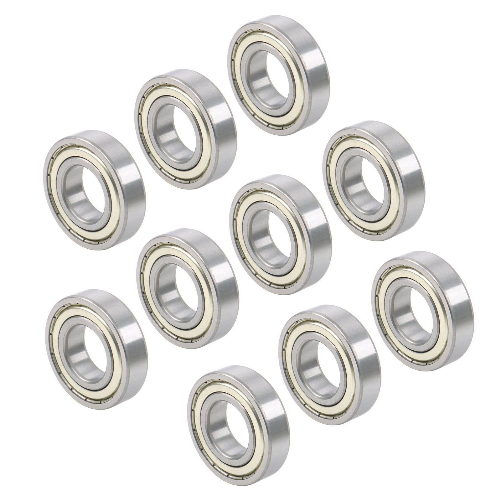 10Pcs 6206-ZZ Deep Groove Ball Bearings 30mm Inner Dia 62mm OD 16mm Metal Sealed