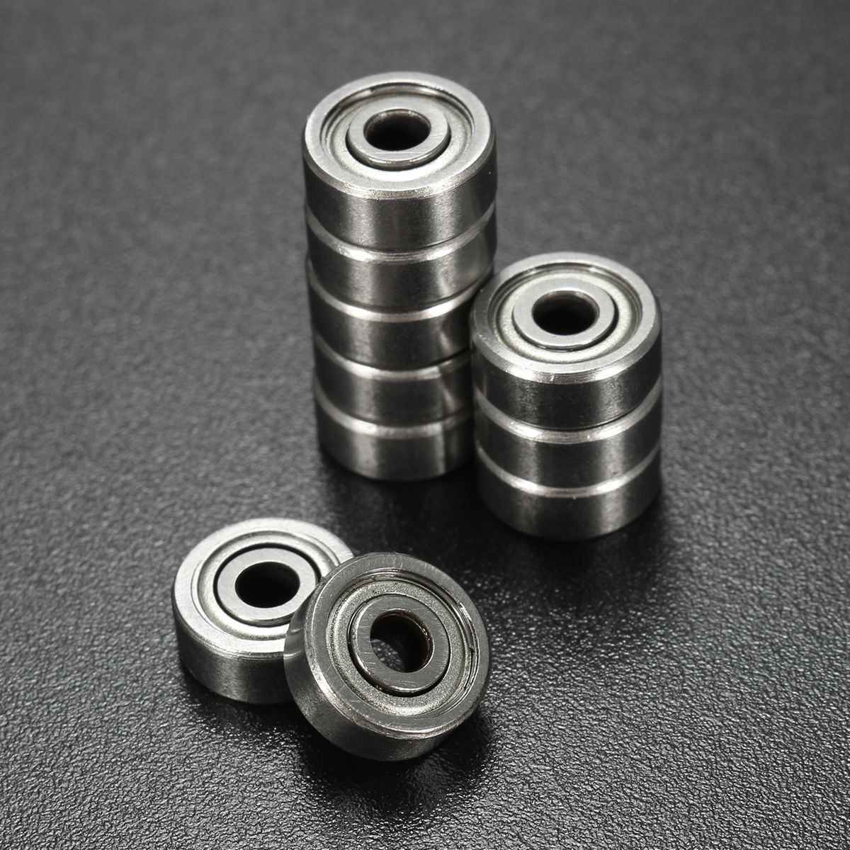 10Pcs Miniature Ball Bearings Small Double Shielded Metal Steel Roller 2 Types