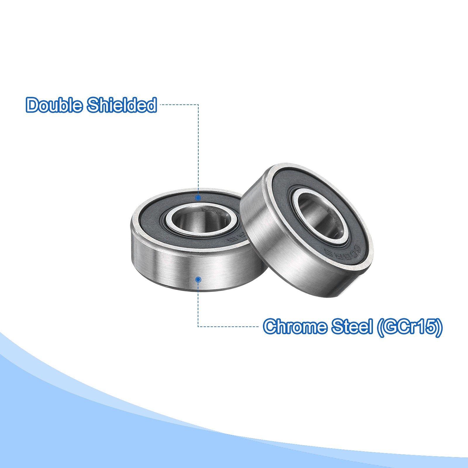 2pcs 608-2RS Ball Bearing 5/16″x7/8″x1/4″ Z2 Double Steel Shielded