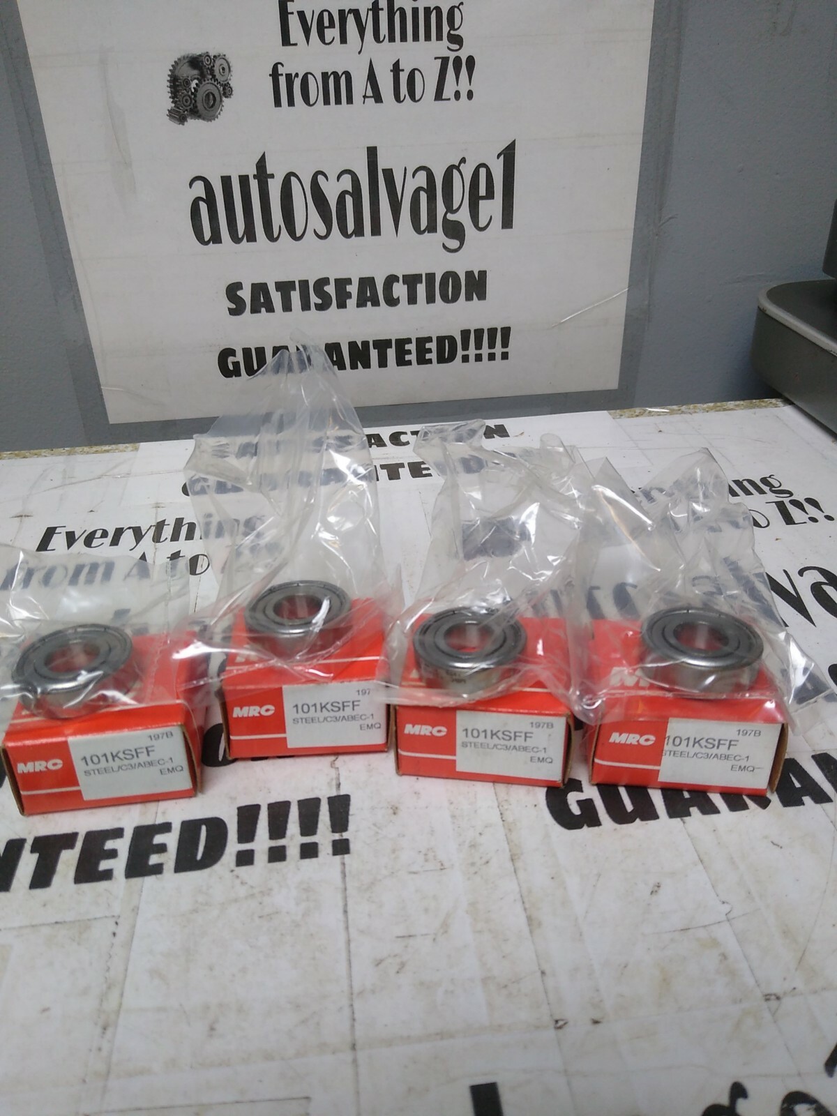 MRC,101KSFF,Single Row Ball Bearing Lot of 4 NOS
