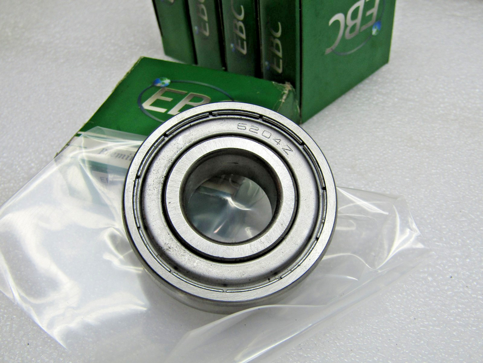 (Lot of 5) EBC 6204-ZZ C3 20mm x 47mm x 14mm Metal Shielded Bearing
