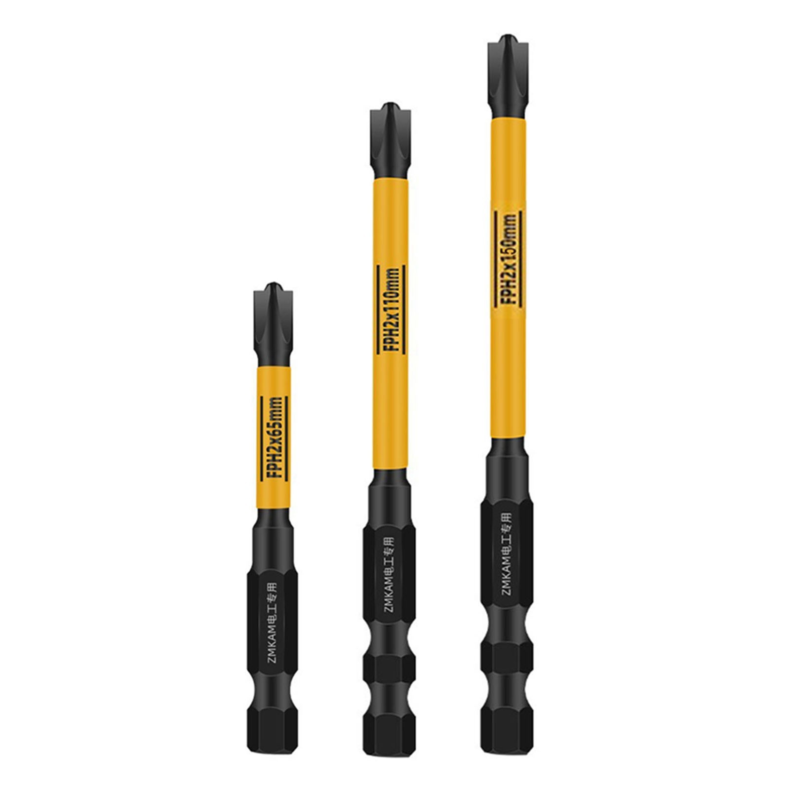 Rust Resistant Magnetic Screwdriver Bit Set FPH2 for S 2 Alloy Steel 65 110