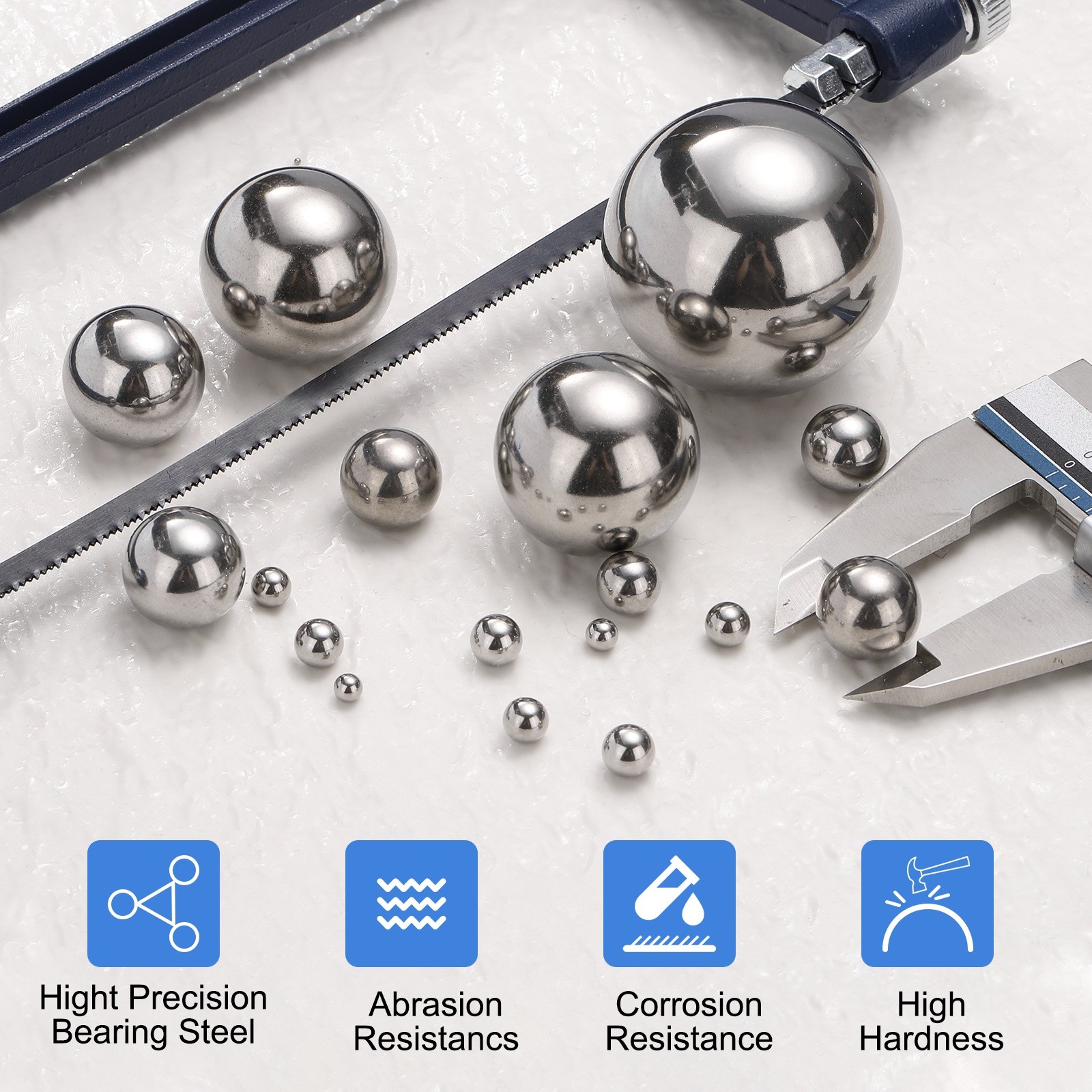 50Pcs 2.5mm Diameter Precision Ball G200 Solid 304 Stainless Steel Bearing Balls