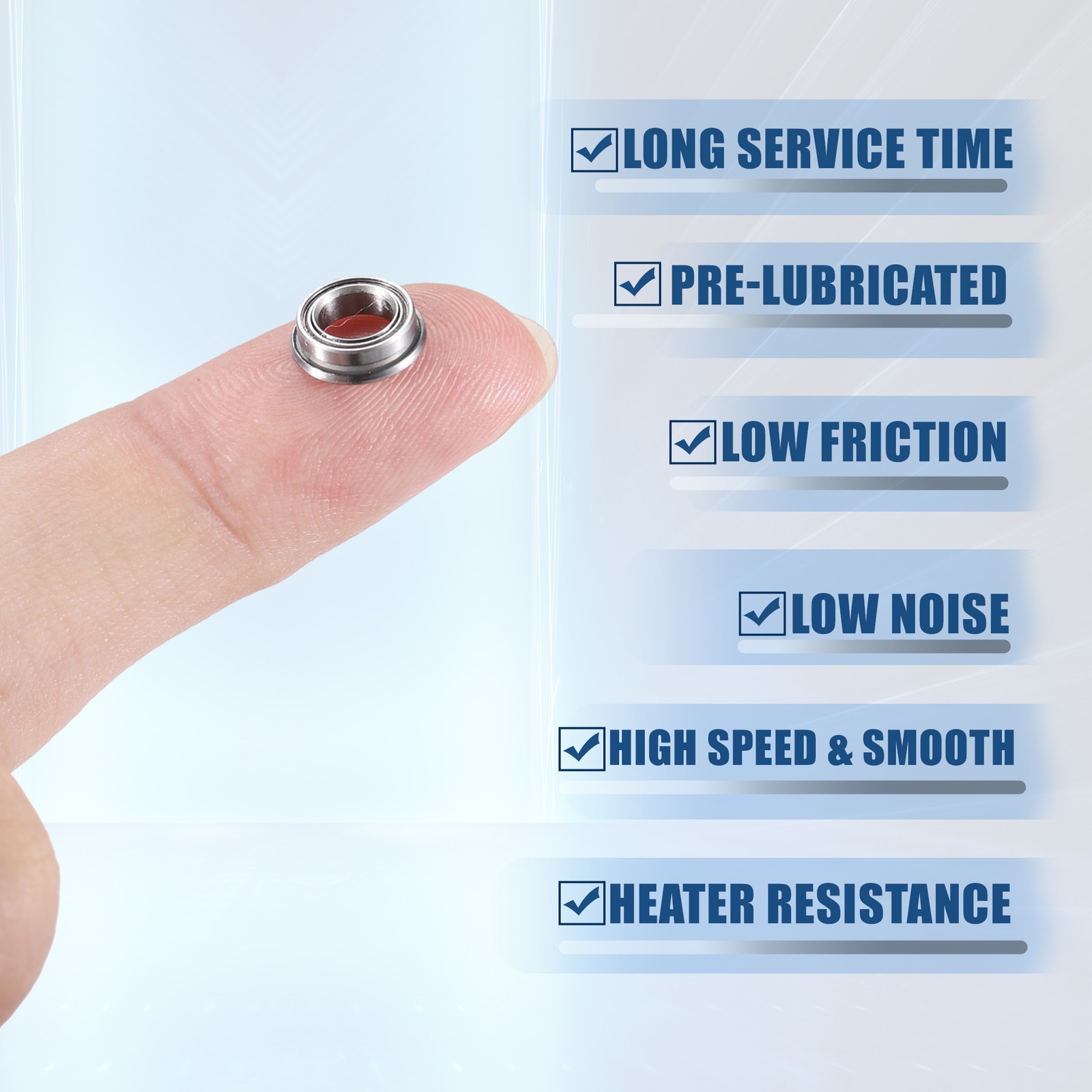 10pcs MF85ZZ 5x8x2.5mm Double Metal Shield Flanged Deep Groove Ball Bearings