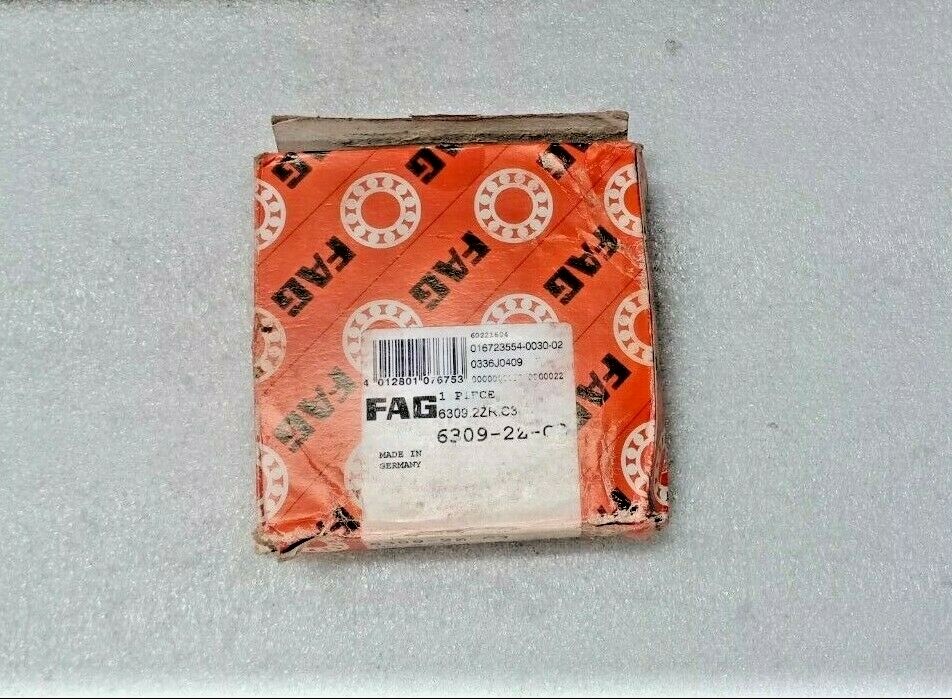 6309 ZZ C3 Premium Quality Tow shield ball bearings NEW FAG GERMANY 6309ZZC3