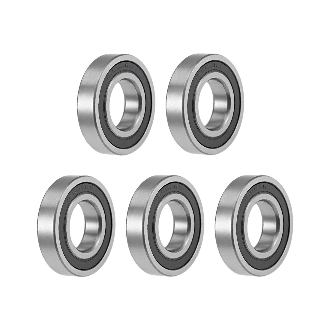 16003-2RS Ball Bearings Z2 17x35x8mm Double Sealed Chrome Steel 5pcs