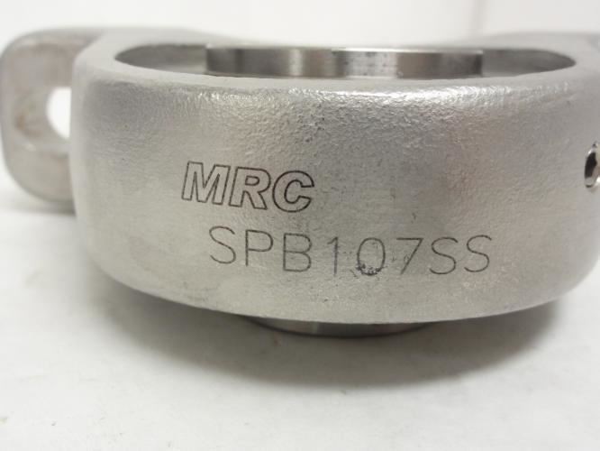 201637 New-No Box; MRC SPB107SS Pillow Block Bearing; SS; 1-7/16″ID; 2-Bolt