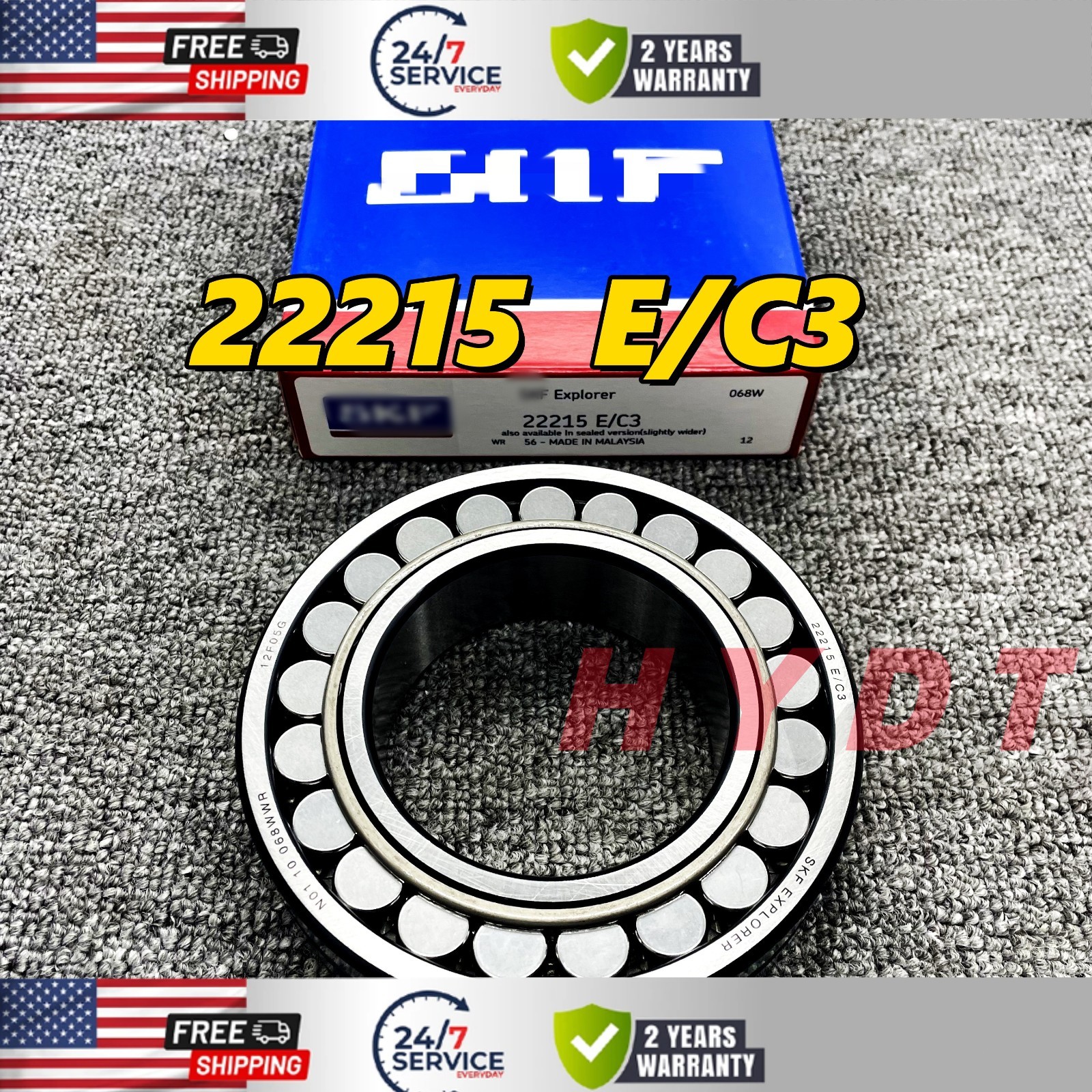 NEW For SKF SPHERICAL ROLLER BEARING FOR SKF 22215 E C3 75x130x31 (mm)
