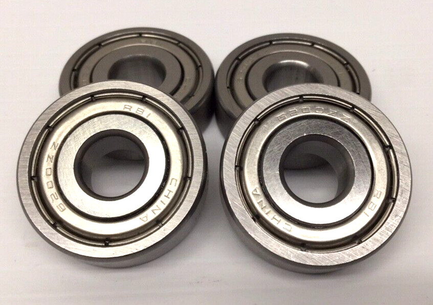 RBI 6200ZZ Ball Bearing Double Shielded 10mm ID 30mm OD 9mm Width (Pack Of 4)