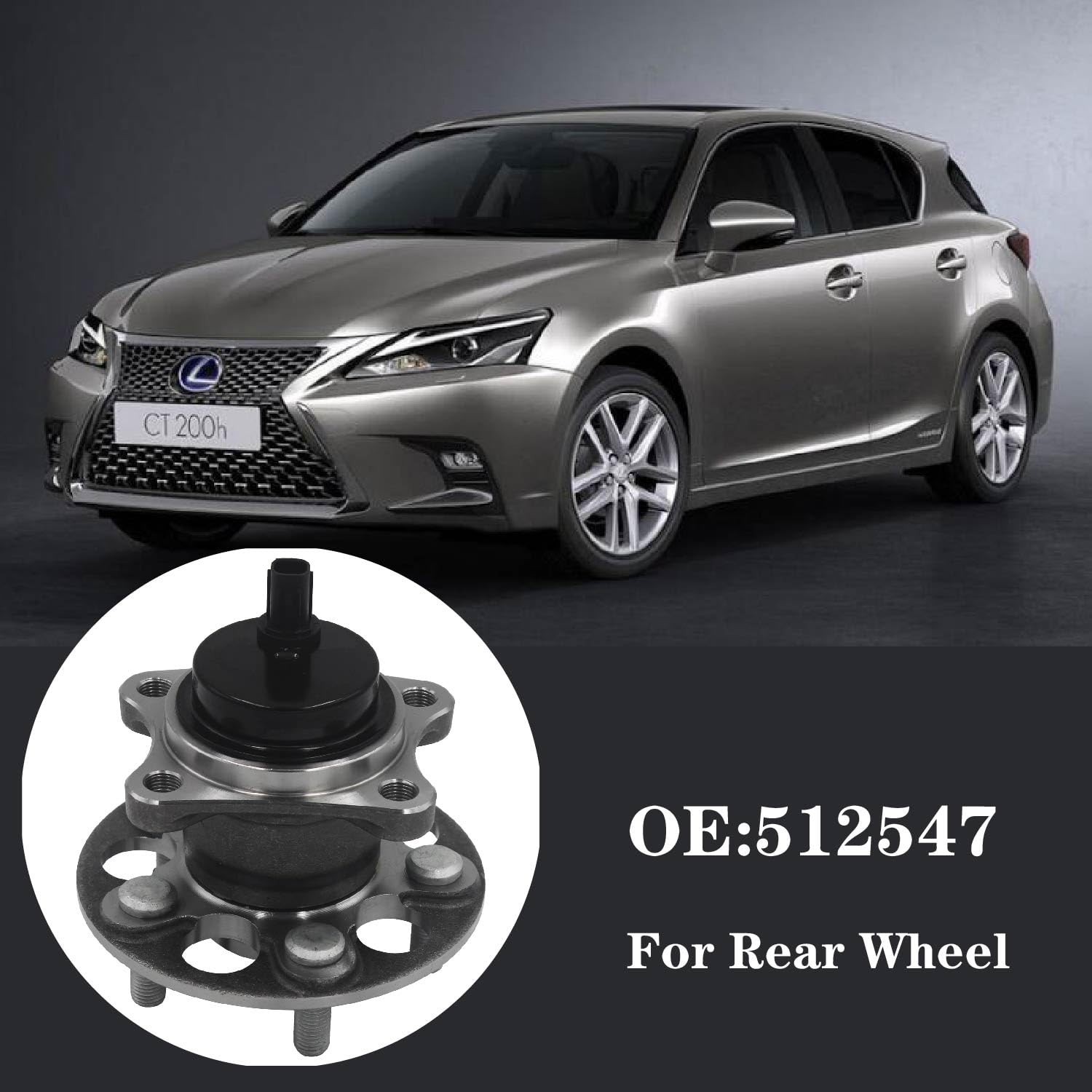 512547 Rear Wheel Bearing hub Assembly is Compatible with Toyota Corolla 2020…