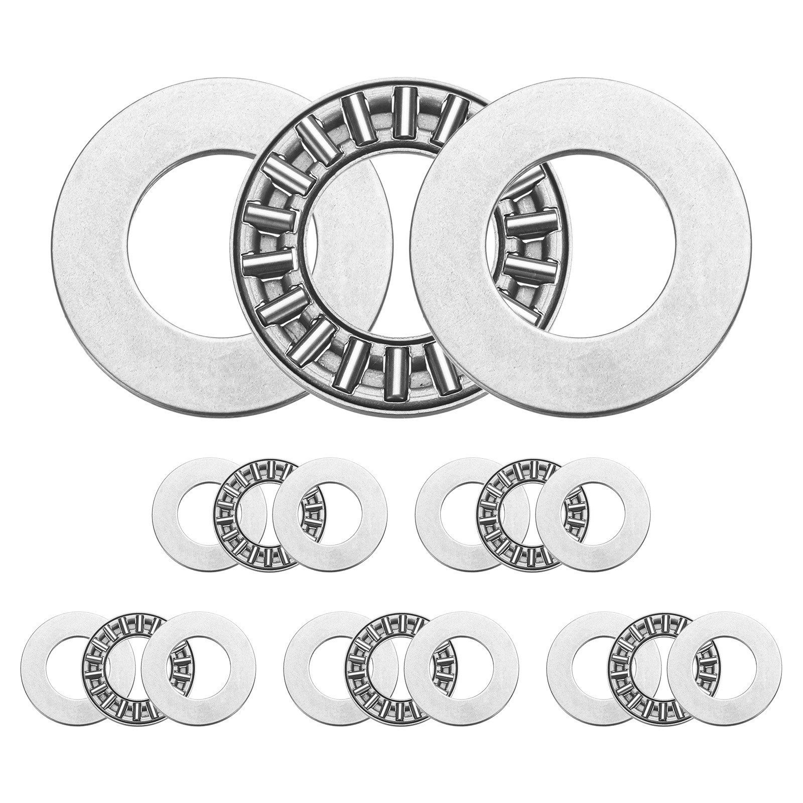 6 Sets AXK1528+2AS Thrust Needle Roller Bearings 15x28x4mm, P5 (ABEC 5)