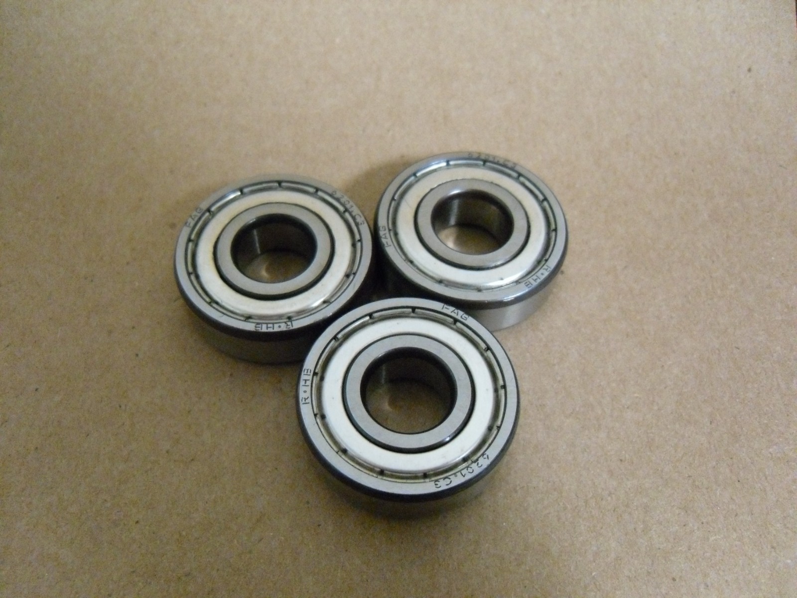 (Qty 3) 6201-ZZ C3 FAG BALL BEARING