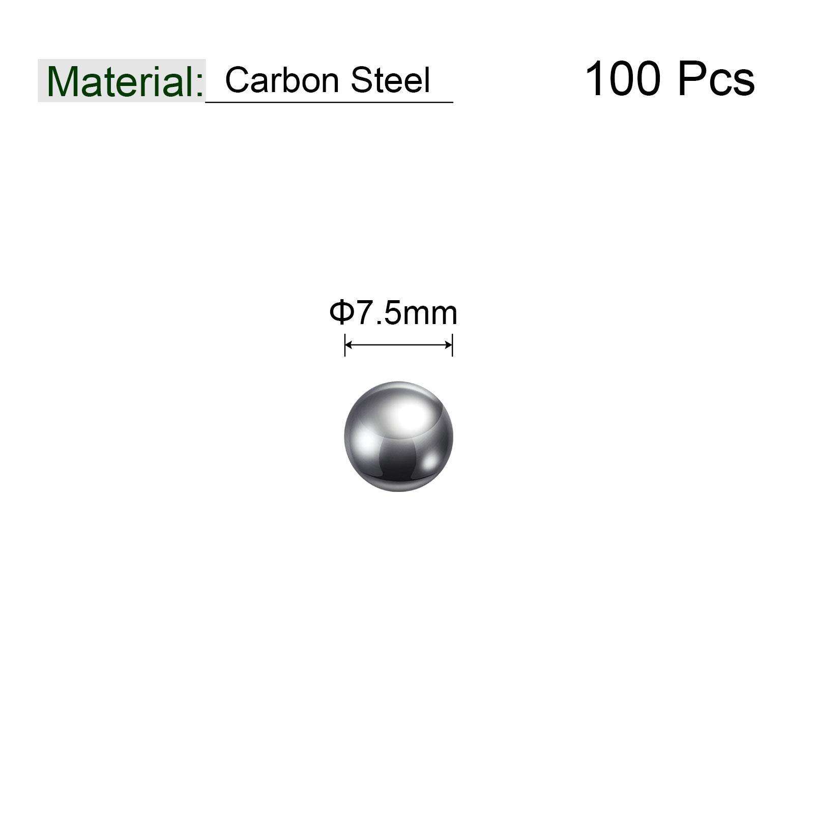 100pcs 7.5mm Carbon Steel Bearing Balls Precision Polished