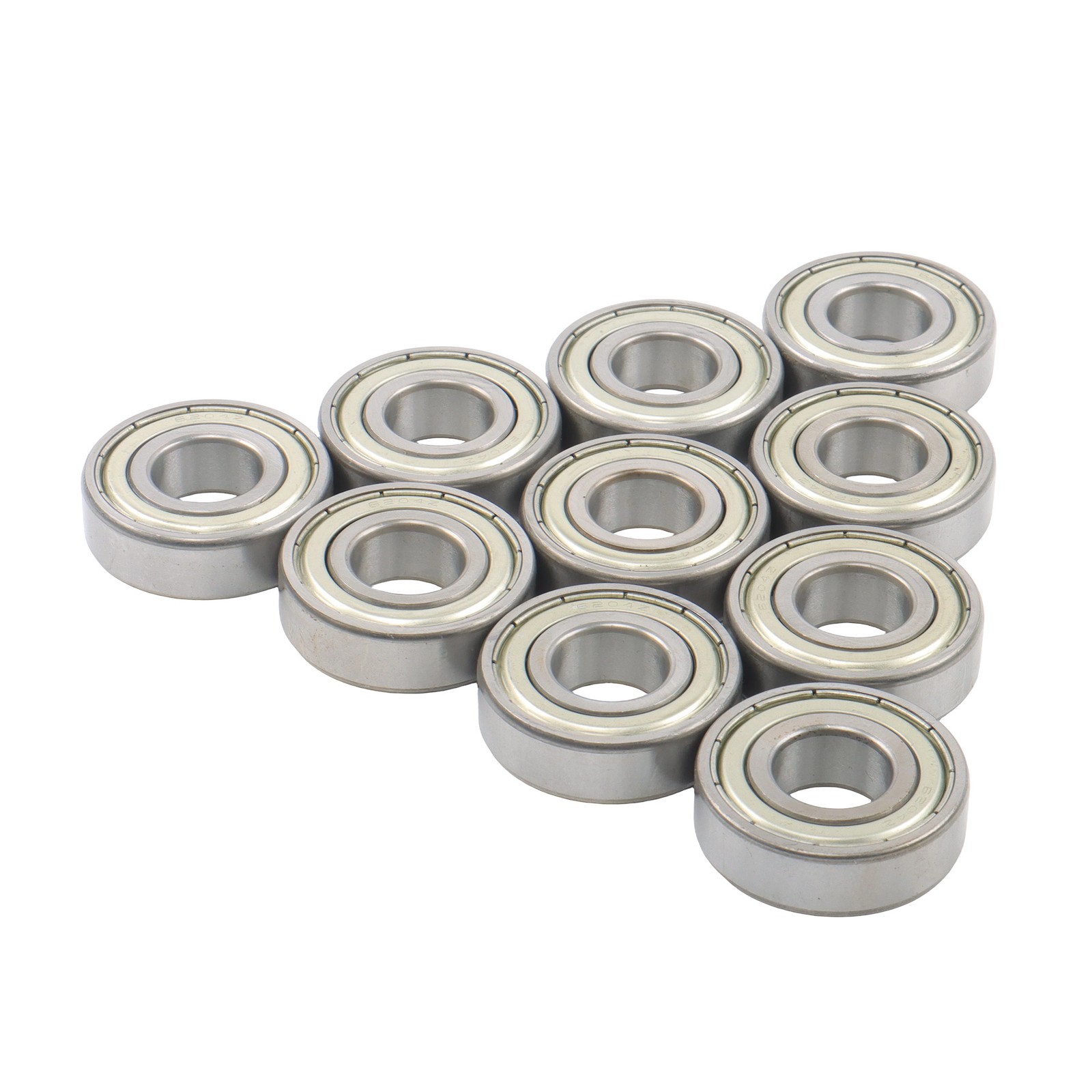10Pcs 6204-ZZ Bearing 20×47×14mm Deep Groove Ball Bearing Double Metal Seals