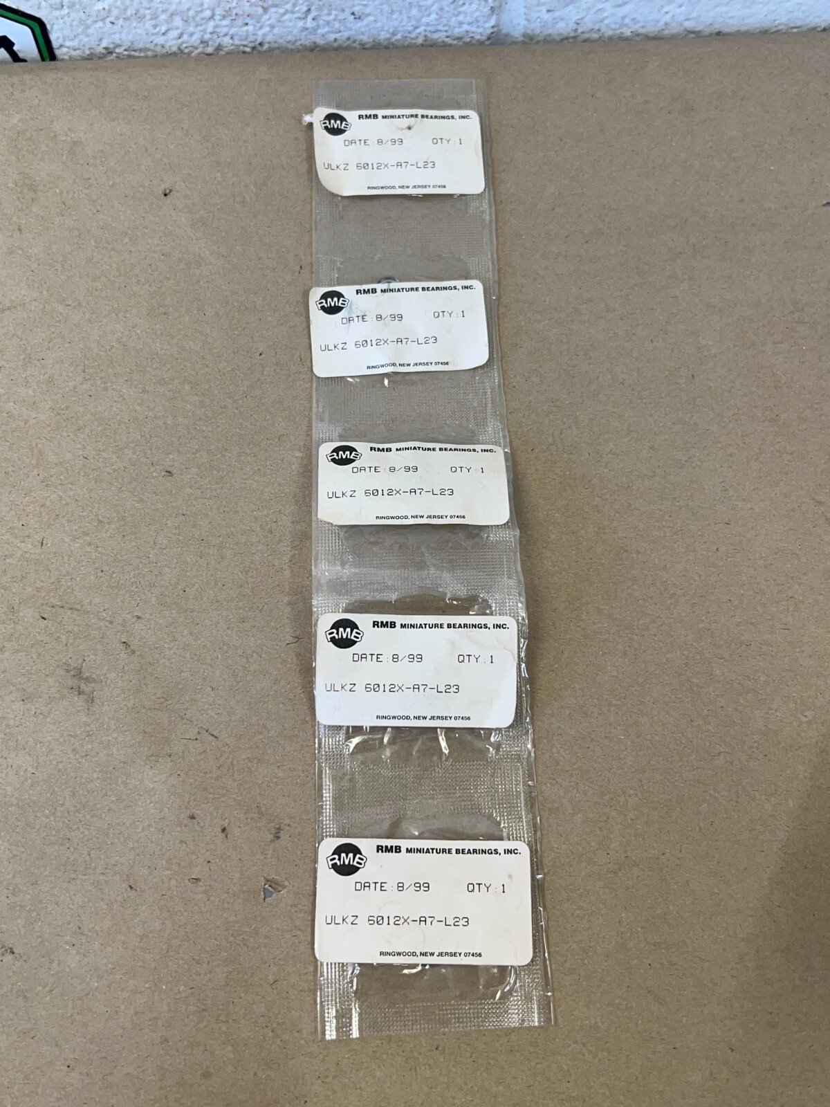 RMB ULKZ 6012X-A7-L23 Miniature Precision Ball Bearings – Lot of 5