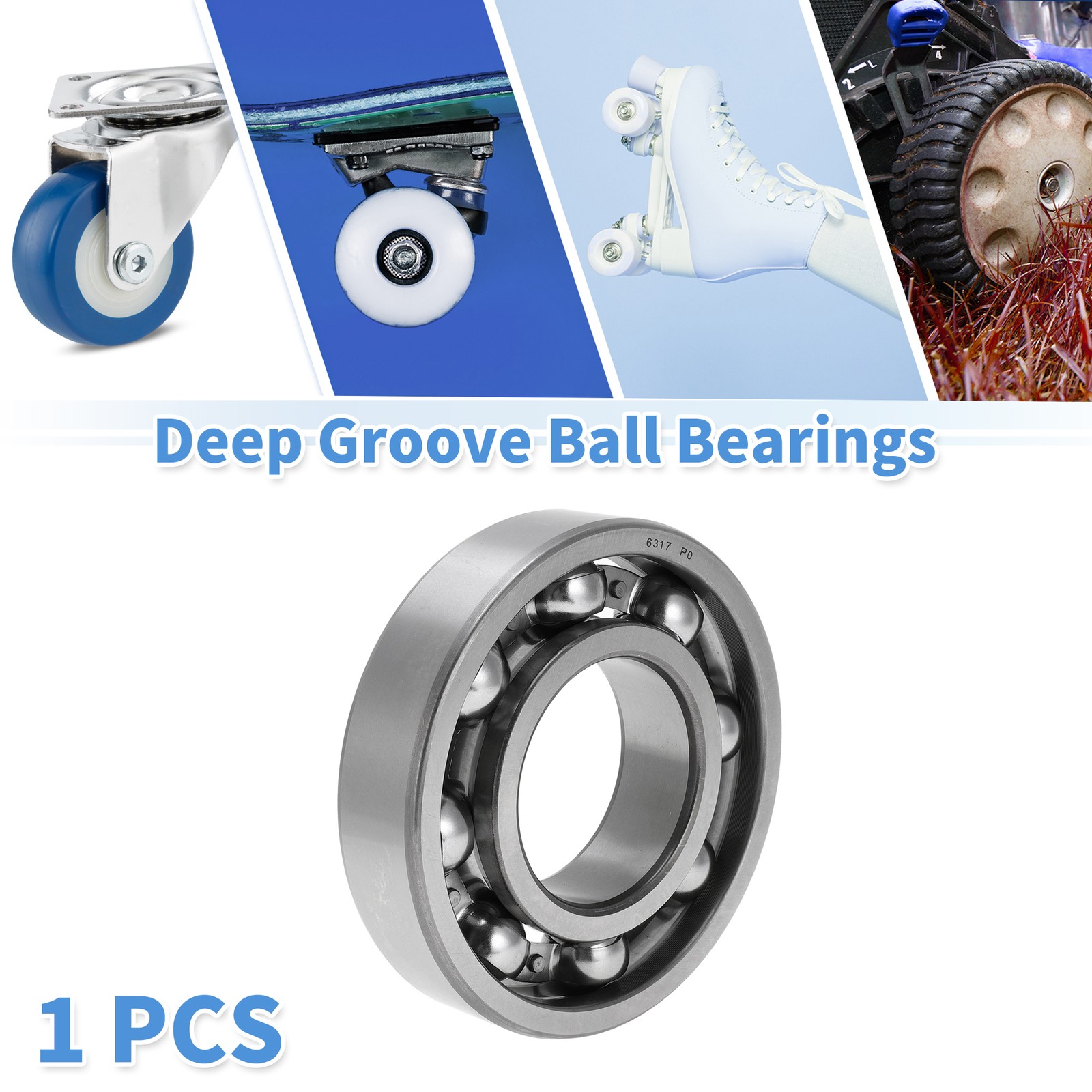 6317 Deep Groove Ball Bearings P0 85x180x41mm 1 Pc Scooter Skateboard Wheel