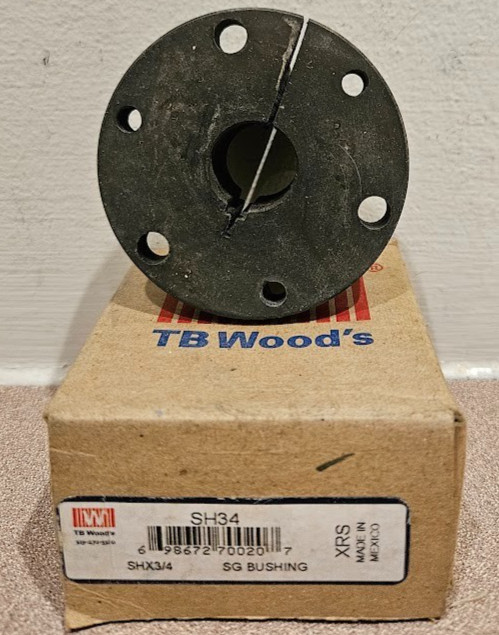 TB Woods SH34 SHX3/4 QD Bushing 3/4″ Bore SG Split Taper Keyed Bushing