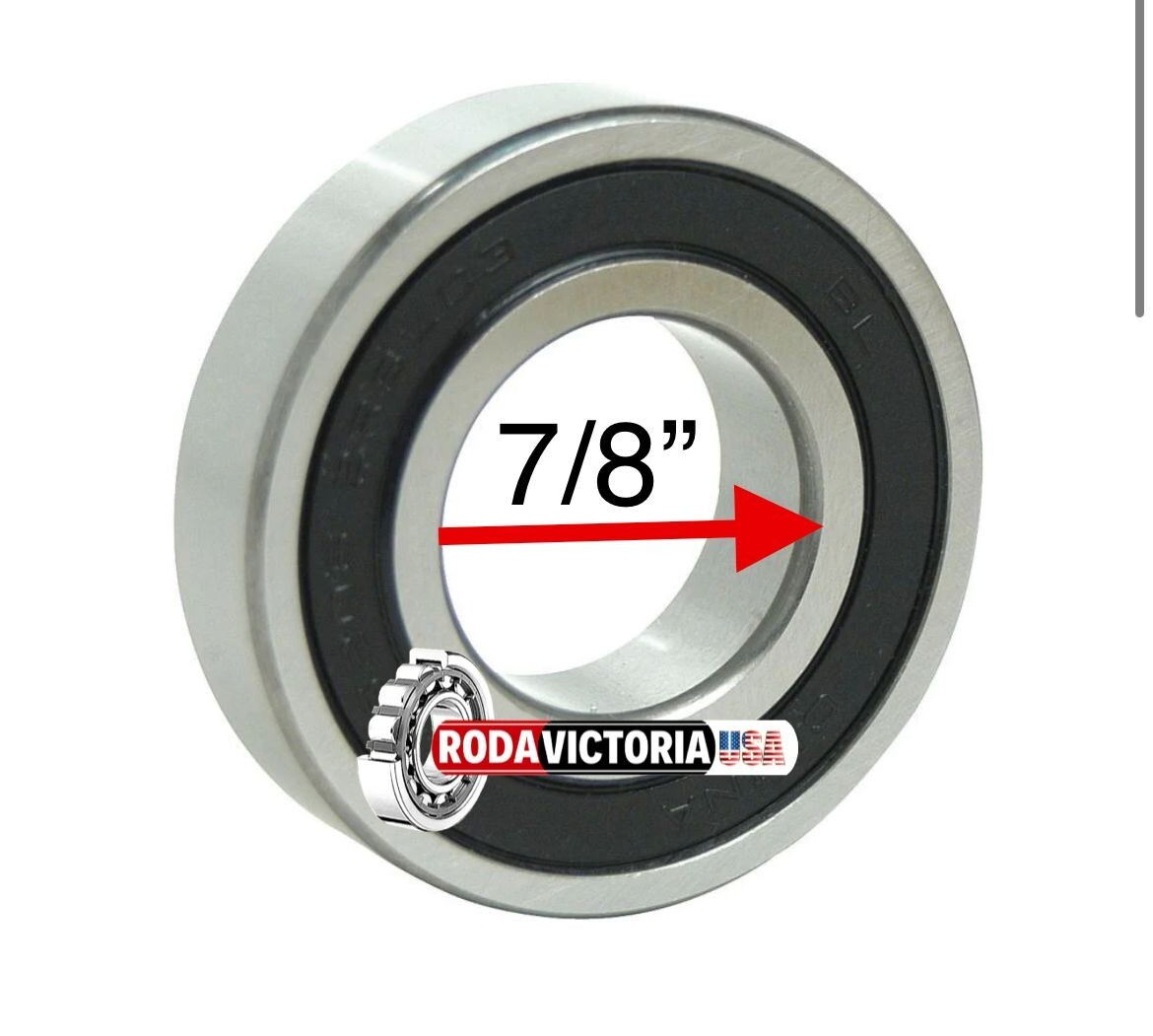 KSK 6204 14 2RS C3 BALL BEARING, RUBBER SEALED SPECIAL BORE 7/8″ 7/8″x47x14mm