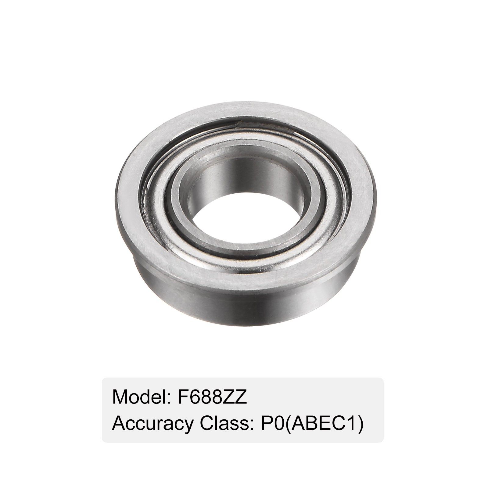 F688ZZ Flanged Ball Bearing, 4pcs 8x16x5mm ABEC1 Flange Bearings