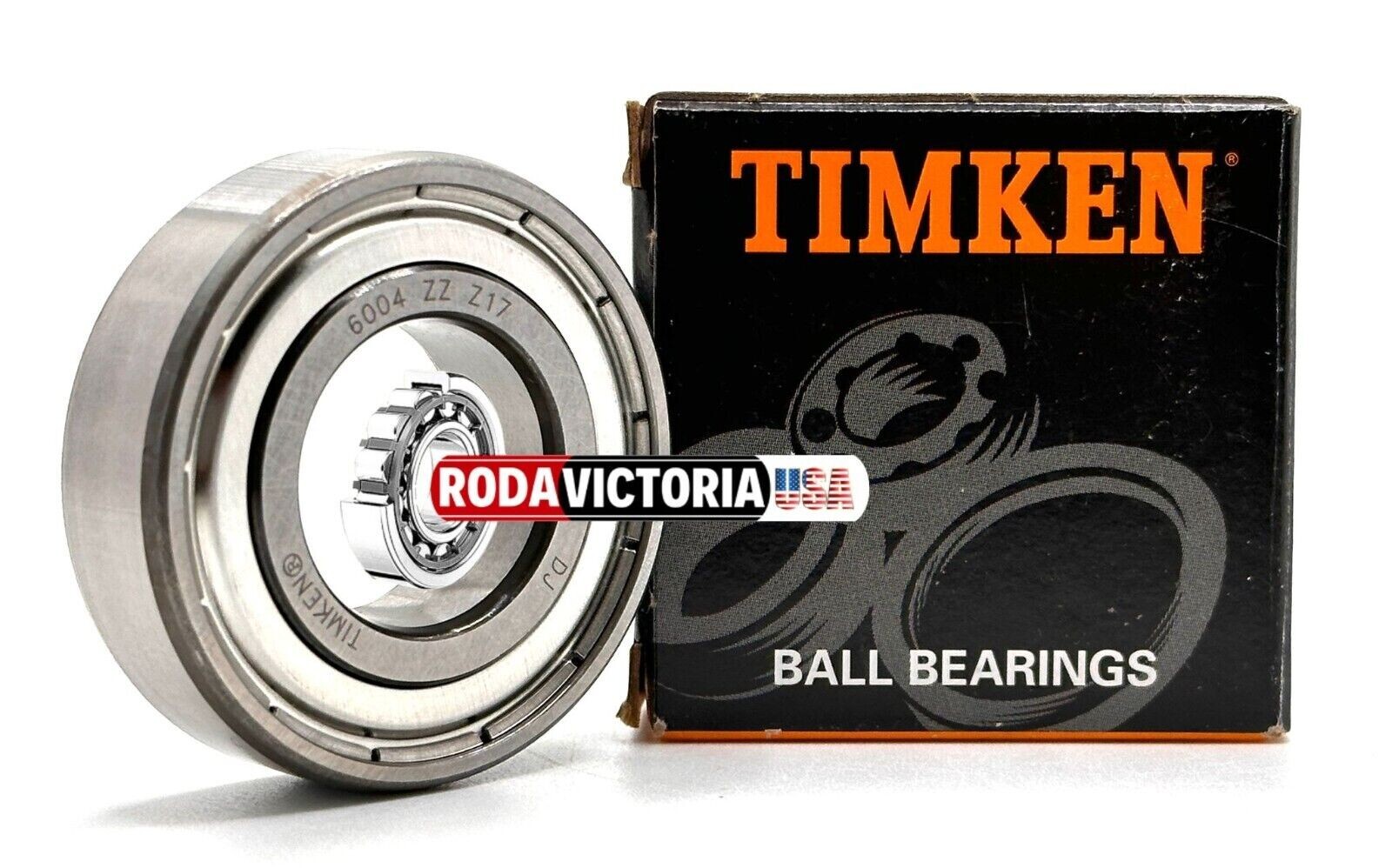 TIMKEN USA 6004 ZZ DEEP GROOVE BALL BEARING, METAL SHIELDED 20x42x12mm