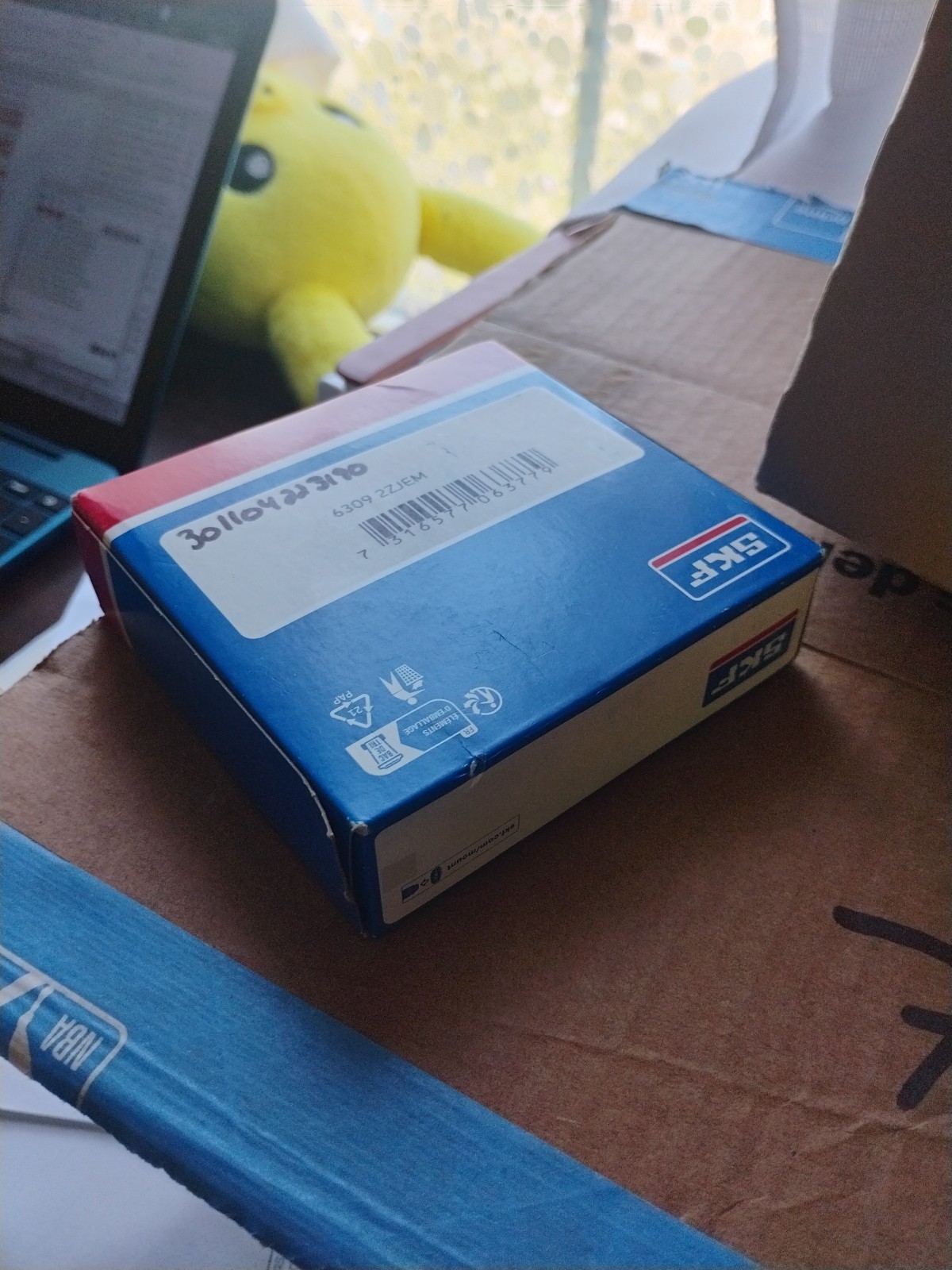 SKF 6309 2ZJEM Single Row Shielded Deep Groove Radial Ball Bearing, 45mm ID