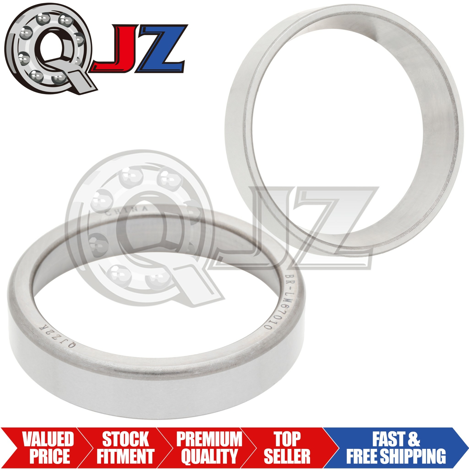 [2pc] LM67010 Tapered Roller Bearing Cup 2.33″ (Outer Diameter) x 0.465″ (Width)