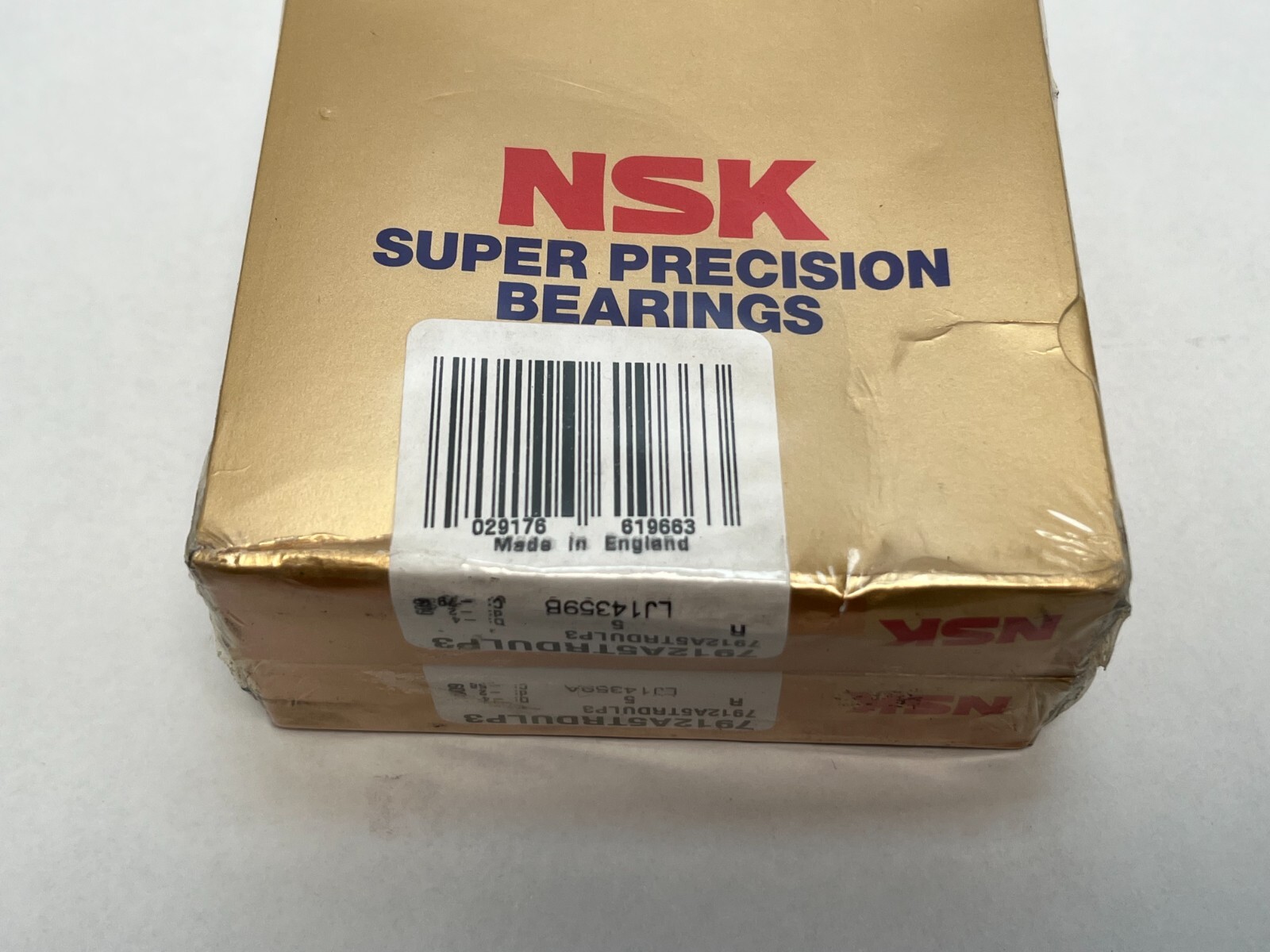 NSK 7912A5TRDULP3 Bearing 60x85x13 mm 71912 7912-A5-TR-DUL-P3 England 2 Pcs