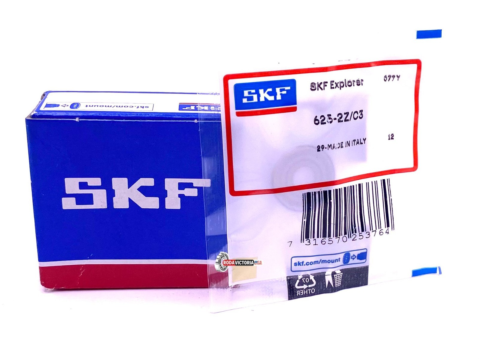 SKF Italy 625 ZZ C3 Deep Groove Ball Bearing, Metal Shielded 5x15x5 mm