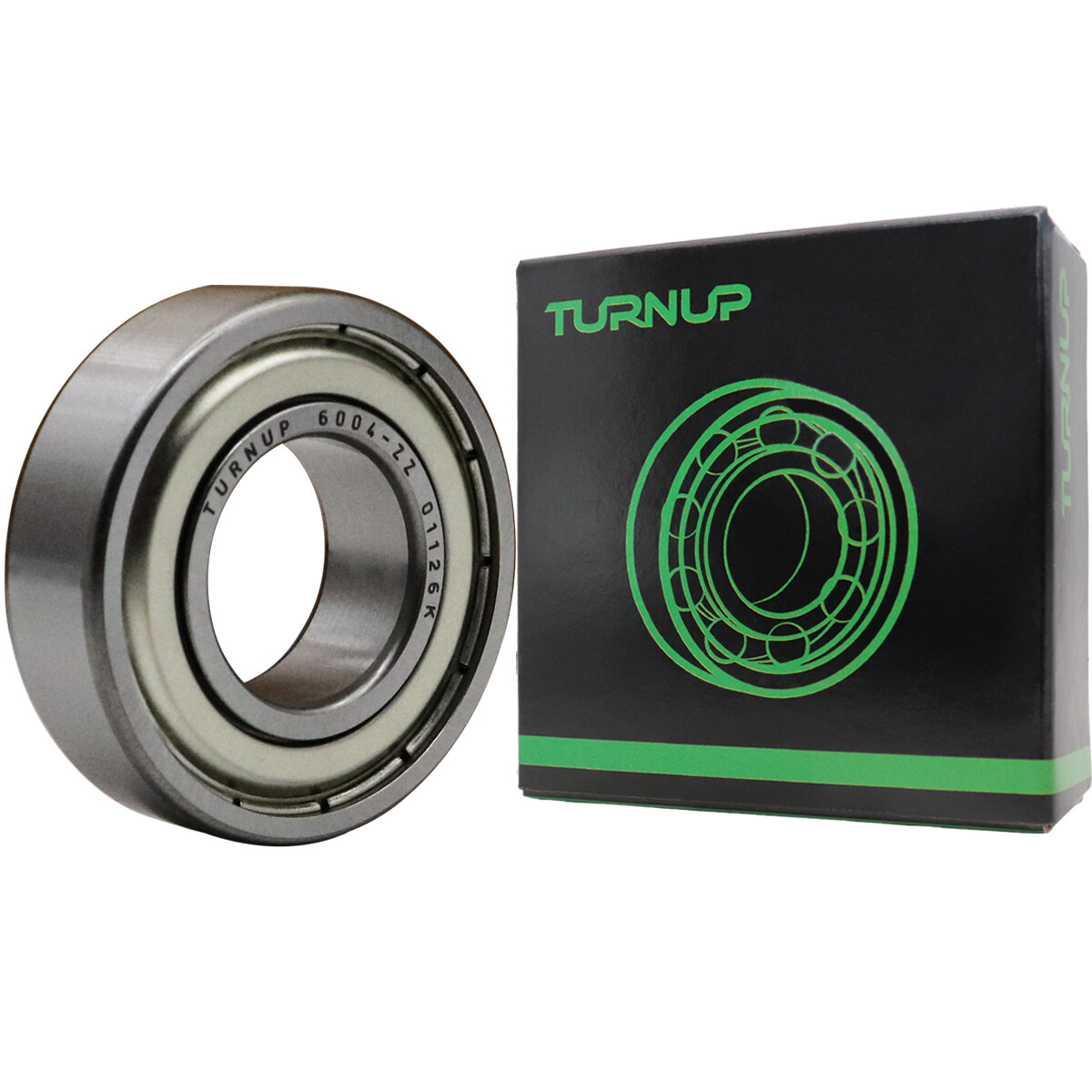 2PACK USA TURNUP 6004-ZZ 20X42X12MM Double Metal Seal Ball Bearings