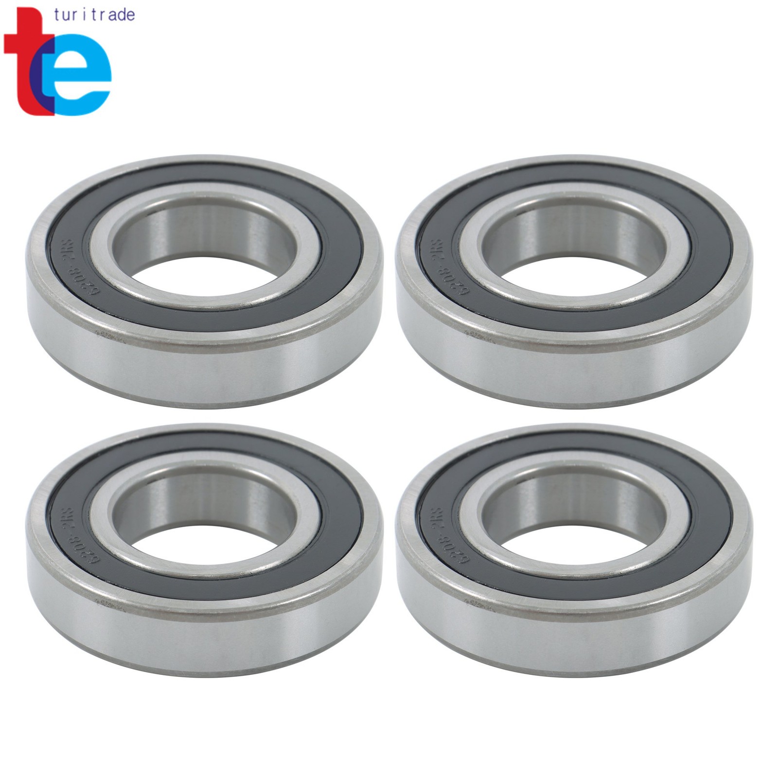 4pcs 6208-2RS Sealed Ball Bearings 40*80*18mm Double Sealed