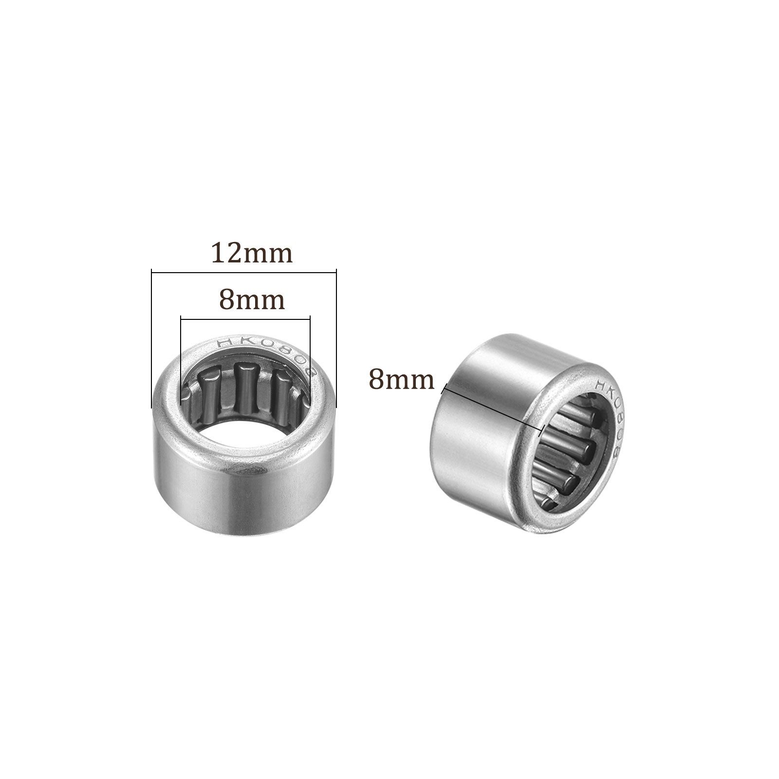 10pcs HK0808 Needle Roller Bearings 8mm x 12mm x 8mm for Gearbox Use