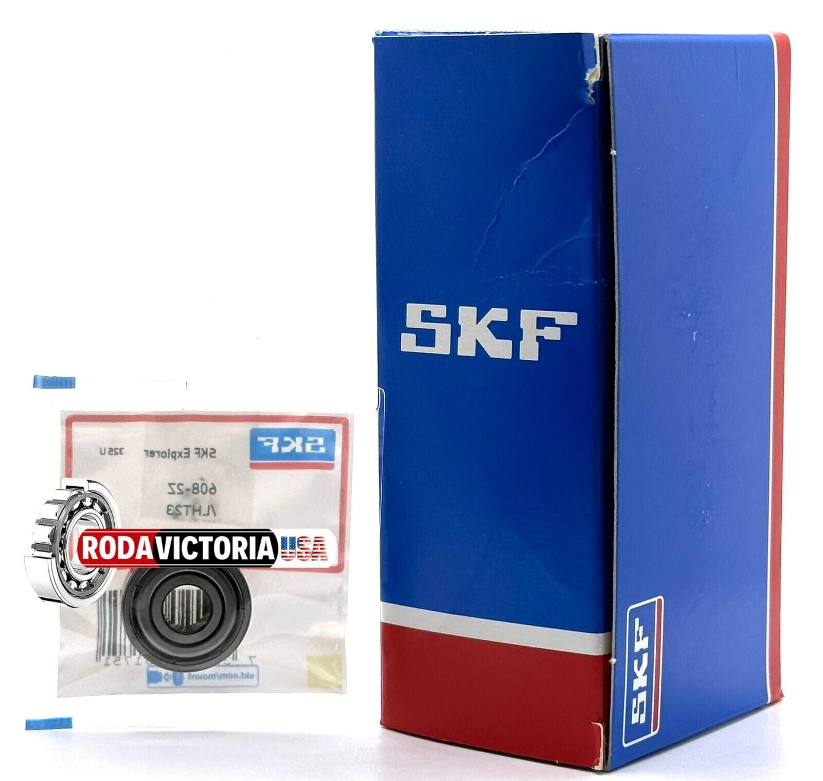 SKF 608 ZZ/LHT23 DEEP GROOVE BALL BEARING, METAL SHIELDED 8x22x7mm