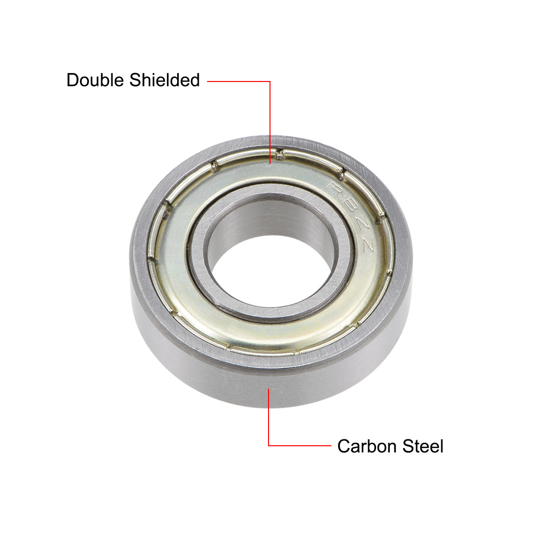 R8ZZ Deep Groove Ball Bearings Z2 1/2 x 1-1/8 x 5/16inch Double Shielded 10pcs
