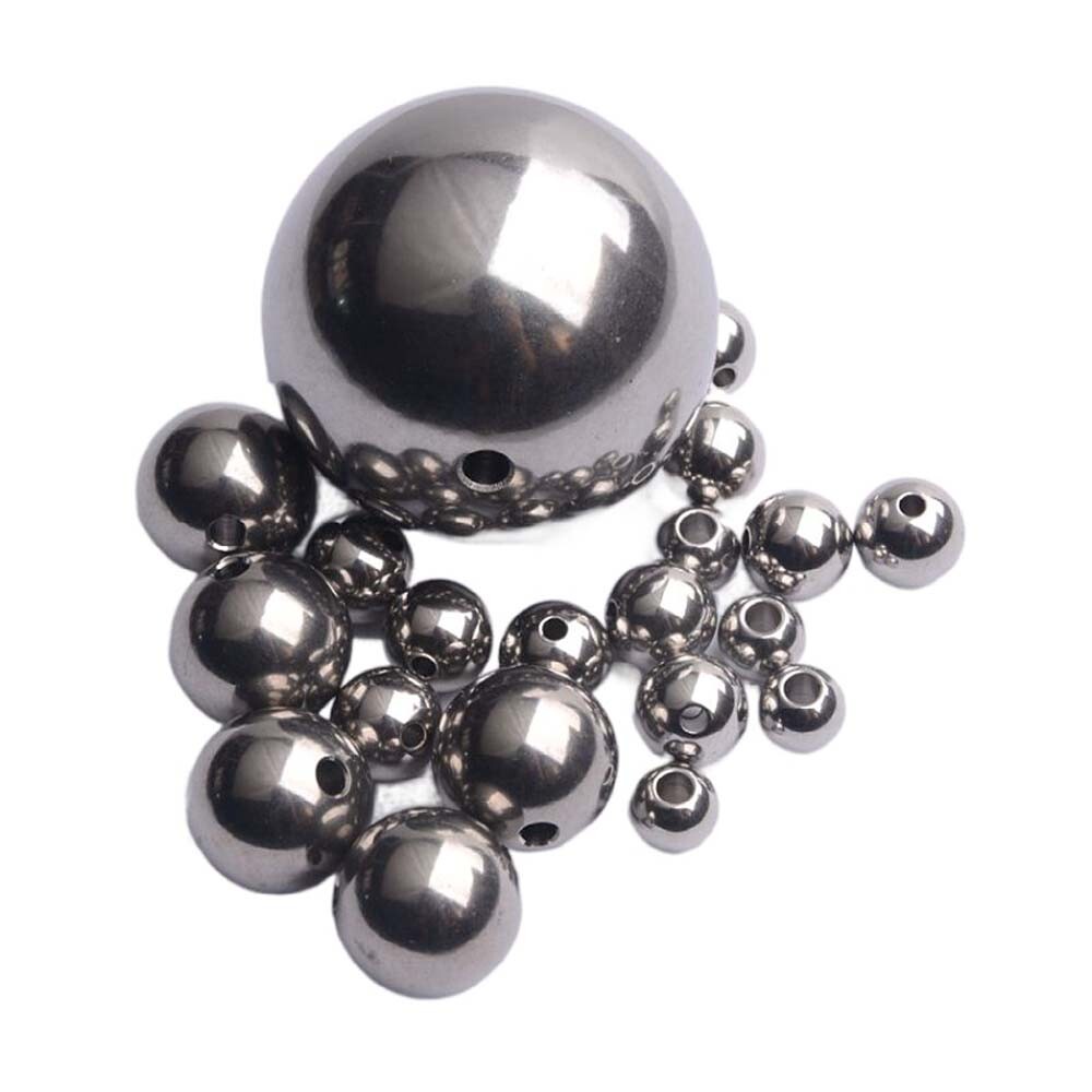 A2 Stainless Steel Round Spacer Beads Silver With Hole Dia 3mm – 60mm DIY Craft
