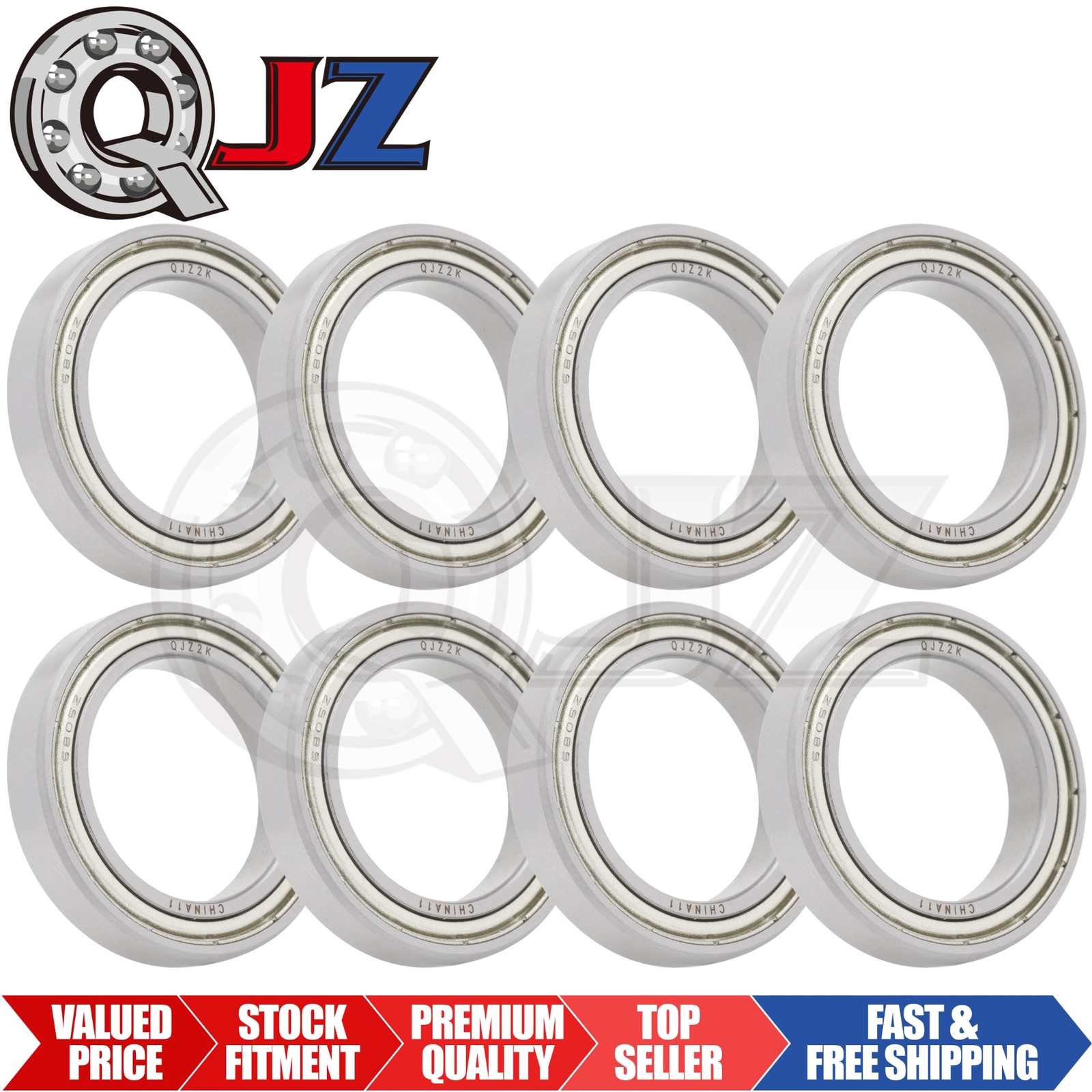 [Qty.8] 6805-ZZ Deep Groove Radial Ball Bearing [25mm Bore x 37mm OD x 7mm W]