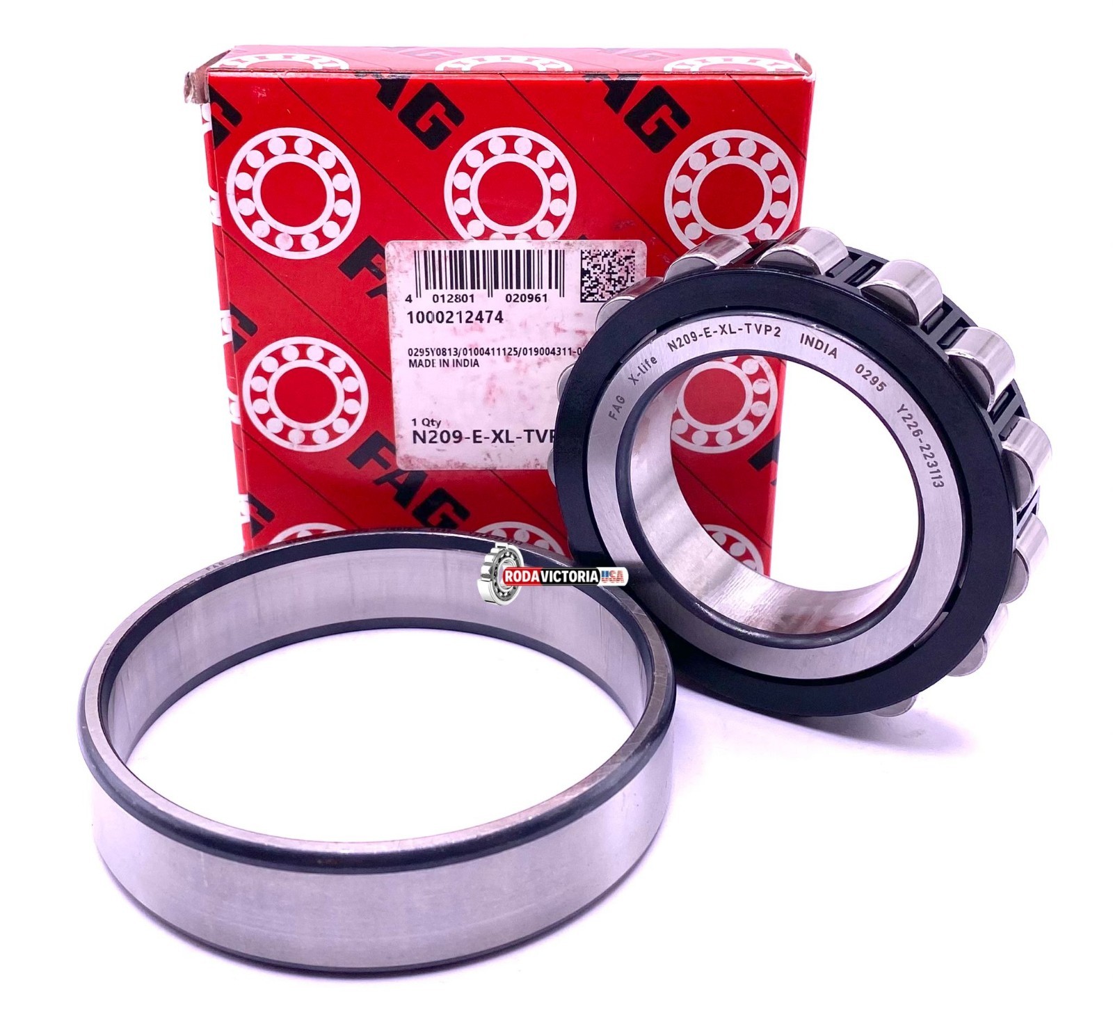 FAG N209 E XL TVP2 Single Row Cylindrical Roller Bearing 45x85x19 mm