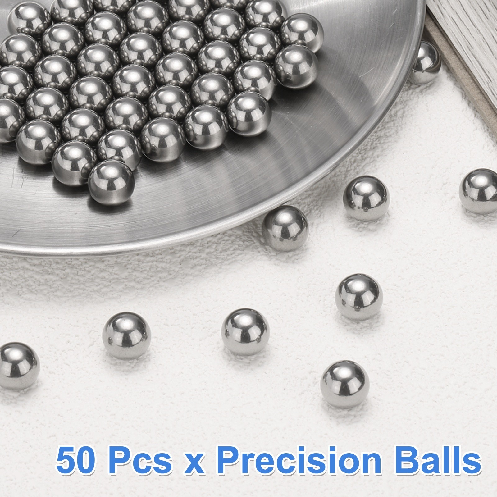 50Pcs Precision Balls 13/32″ G200 Stainless Steel 304 for Bearings
