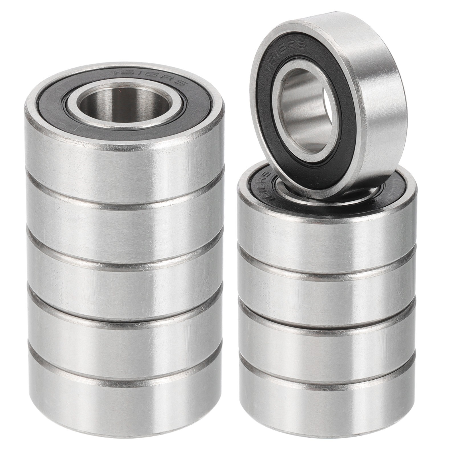 10Pcs, 1616-2RS Deep Groove Ball Bearing 1/2″x1-1/8″x3/8″ Double Rubber Seal