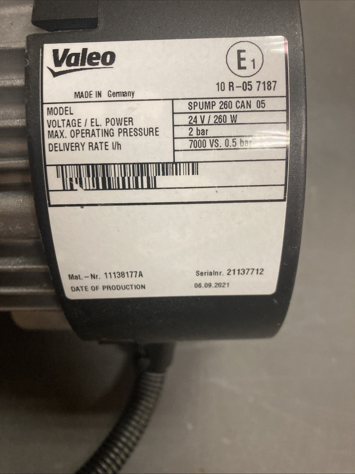 VALEO Water Pump SPUMP 260 CAN 05 11123525B | U.S.A. SELLER | USED…???