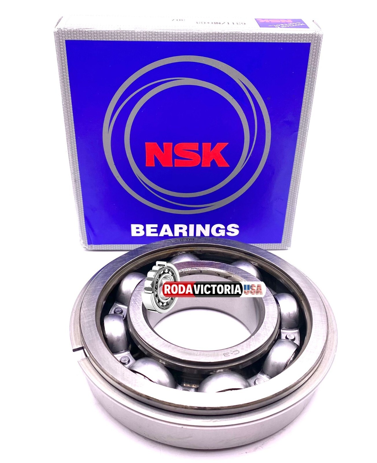 NSK 6311 Z NR Ball Bearing, Metal Shielded One Side + Snap Ring 55x120x29 mm