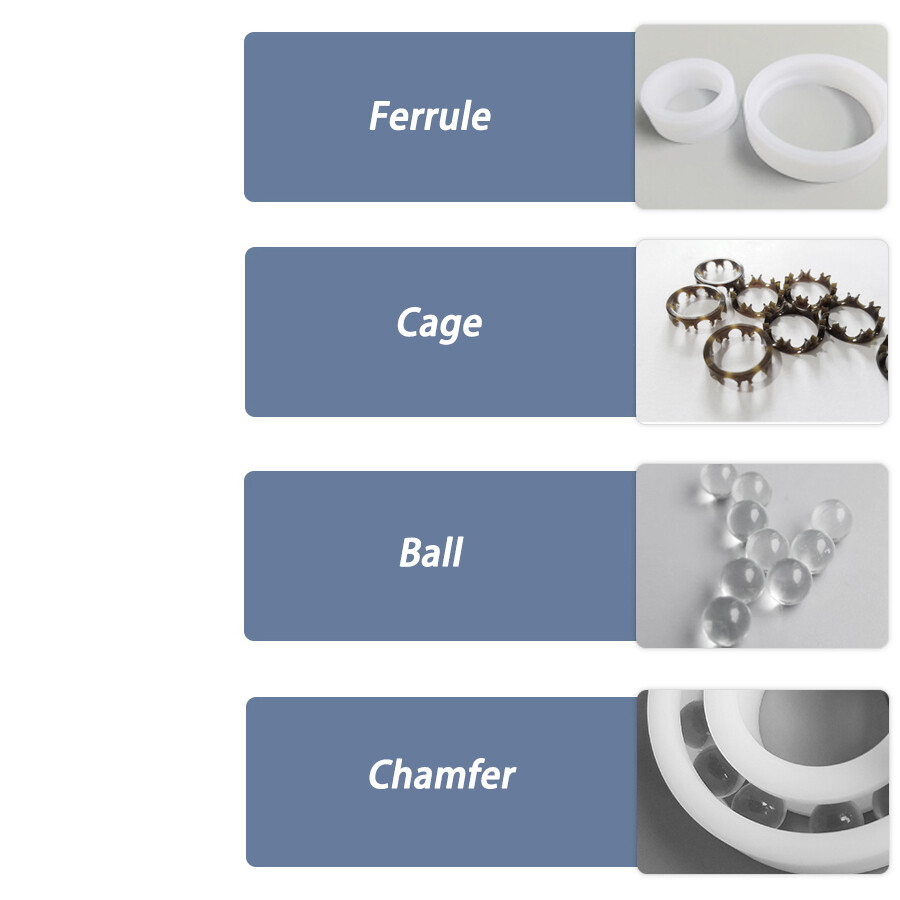 ID 3mm-60mm POM Plastic Deep Groove Ball Bearing Corrosion resistance Waterproof