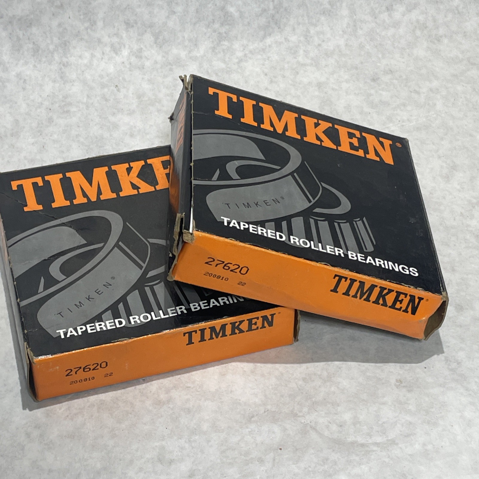 Two (2) Timken 27620-B Tapered Roller Bearing Flanged Cup 4.9735″ OD USA NEW
