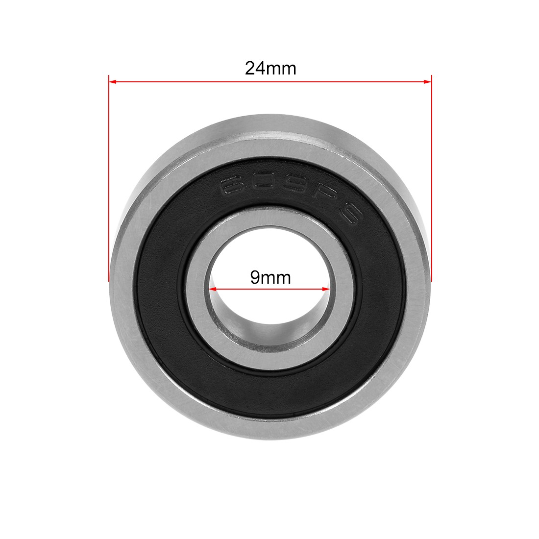 609-2RS Deep Groove Ball Bearing 9x24x7mm Double Sealed Chrome Bearings 2pcs