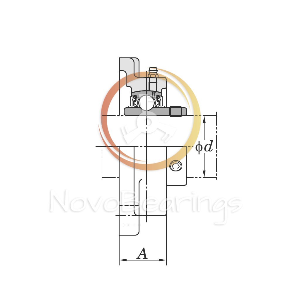 UCF207 (117 mm Square) 4-bolt Flanged Bearing Unit for 35 mm shaft by SNR brand